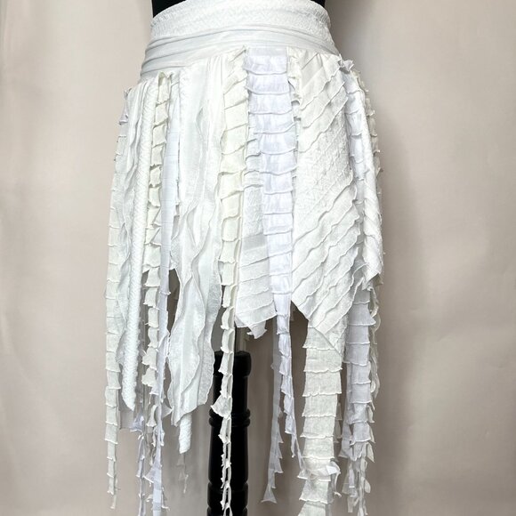 White Mummy Skirt Sz Large XL Beach Bride Top Mermaid Halloween Costume Cosplay - Picture 13 of 13